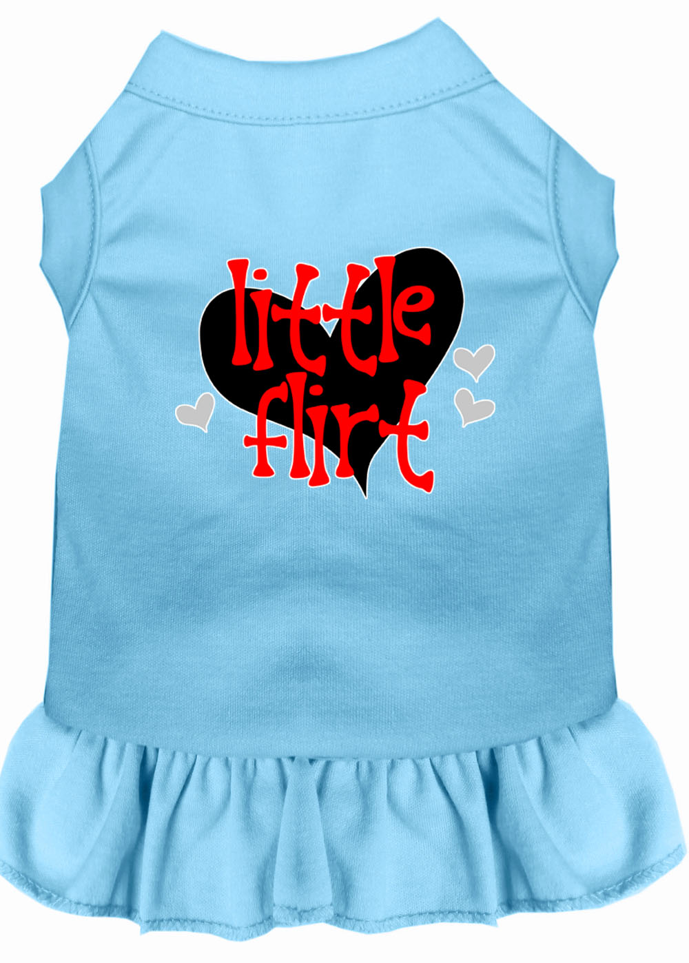 Little Flirt Screen Print Dog Dress Baby Blue XL